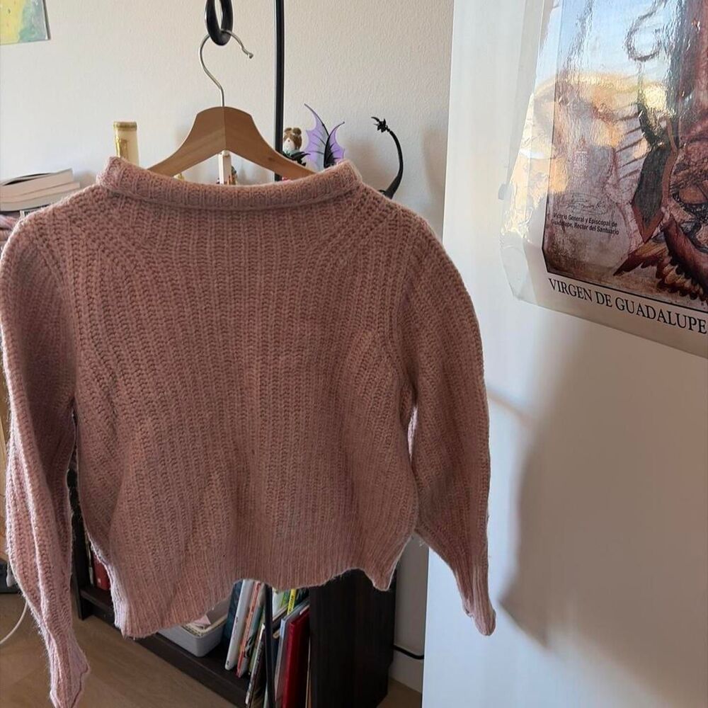 Madewell Wool Blend Chunky Cable Knit Crewneck Sweater Women's Size M